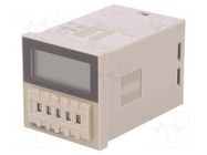 Timer; Range: 0,1s÷9990h; SPDT; 24÷240VAC; 12÷240VDC; socket; H3CA OMRON