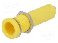 Connector: 4mm banana; socket; 16A; 6000V; yellow; nickel plated SCHÜTZINGER