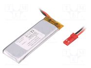 Re-battery: Li-Po; 3.7V; 510mAh; cables,JST SYR-02T socket CELLEVIA BATTERIES