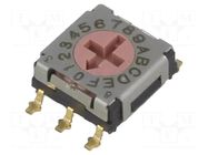 Encoding switch; HEX/BCD; Pos: 16; SMT; Rcont max: 100mΩ; 5Ncm ECE