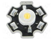 Power LED; white warm; STAR; 3W; 2850-3250K; 92.9÷250.9lm; 130° ProLight Opto