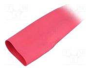 Heat shrink sleeve; thin walled,flexible; 2: 1; 12.7mm; red; reel HELLERMANNTYTON
