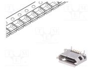 Connector: USB B micro; socket; on PCBs; SMT,THT; PIN: 5; USB 2.0 AMPHENOL COMMUNICATIONS SOLUTIONS