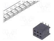 Socket; pin strips; Minitek127®; female; PIN: 6; vertical; 1.27mm Amphenol Communications Solutions