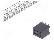 Connector: pin strips; socket; Minitek127®; female; PIN: 6; 1.27mm AMPHENOL COMMUNICATIONS SOLUTIONS