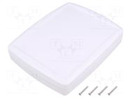 Enclosure: multipurpose; X: 144mm; Y: 184mm; Z: 38mm; ABS; white; IP67 KRADEX