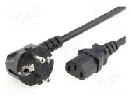 Cable; 3x1mm2; CEE 7/7 (E/F) plug angled,IEC C13 female; PVC; 5m LIAN DUNG