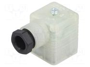 Connector: valve connector; plug; form A; 18mm; female; PIN: 4; 8A HIRSCHMANN