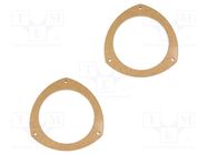 Spacer ring; MDF; 130mm; Opel; impregnated,varnished; 2pcs. 4CARMEDIA