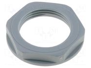 Nut; PG13,5; polyamide; UL94V-2; 27mm; grey; -20÷100°C; Thread: PG LAPP