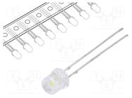 LED; 5mm; white cold; 500÷1120mcd; 140°; Front: flat; 3.1÷3.6V OPTOSUPPLY