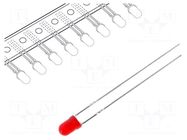 LED; red; 3mm; 8÷50mcd; 60°; Front: convex; 2÷2.5VDC; No.of term: 2 KINGBRIGHT ELECTRONIC
