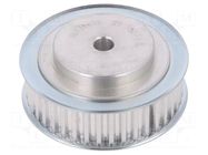 Belt pulley; T5; W: 16mm; whell width: 27mm; Ø: 62.85mm; aluminium OPTIBELT