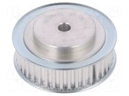 Belt pulley; T5; W: 16mm; whell width: 27mm; Ø: 62.85mm; aluminium OPTIBELT