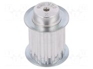 Belt pulley; T5; W: 25mm; whell width: 36mm; Ø: 23.05mm; aluminium OPTIBELT