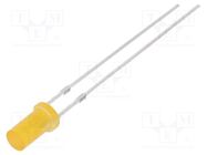 LED; 3mm; orange; 330÷500mcd; 140°; Front: flat; 1.8÷2.6V OPTOSUPPLY