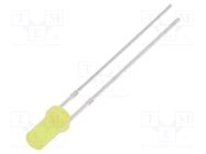 LED; 3mm; yellow; 330÷500mcd; 140°; Front: flat; No.of term: 2 OPTOSUPPLY