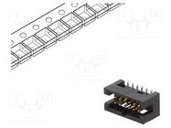 Socket; pin strips; Minitek127®; male; PIN: 12; vertical; 1.27mm Amphenol Communications Solutions