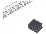 Connector: pin strips; socket; Minitek127®; female; PIN: 8; 1.27mm AMPHENOL COMMUNICATIONS SOLUTIONS