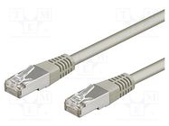 Patch cord; SF/UTP; 5e; stranded; CCA; PVC; grey; 1m; 26AWG Goobay