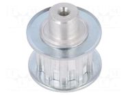 Belt pulley; T5; W: 10mm; whell width: 21mm; Ø: 15.05mm; aluminium OPTIBELT