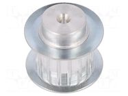 Belt pulley; AT5; W: 16mm; whell width: 27mm; Ø: 24.2mm; aluminium OPTIBELT