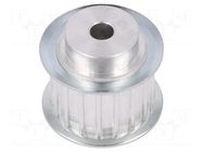 Belt pulley; AT5; W: 16mm; whell width: 27mm; Ø: 27.4mm; aluminium OPTIBELT