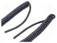 Wire: coiled; H05BQ-F; 3G1mm2; unshielded; PUR; black; 300V,500V; 1m HELUKABEL