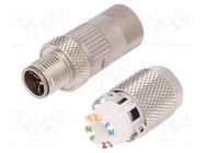 Connector: M12; plug; PIN: 8; male; X code-ProfiNET; for cable; IDC LAPP