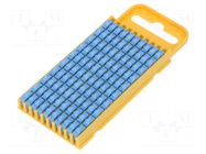 Markers; Marking: 6; 4.3÷5.3mm; polyamide; blue; -40÷85°C; push-in HELLERMANNTYTON