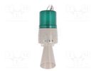 Signaller: lighting-sound; 24VDC; bulb; green; IP54; Ø86x233mm QLIGHT