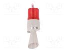 Signaller: lighting-sound; 24VDC; bulb; red; IP54; Ø86x233mm; S60AD QLIGHT