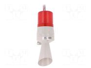 Signaller: lighting-sound; 24VDC; bulb; red; IP54; Ø86x233mm; S60AD QLIGHT