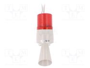 Signaller: lighting-sound; 24VDC; LED; red; IP54; Ø86x233mm; S60AD QLIGHT