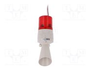 Signaller: lighting-sound; 24VDC; xenon arc lamp; red; IP54; S60AD QLIGHT