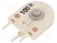 Potentiometer: mounting; single turn,vertical; 100kΩ; 1W; ±20% TELPOD