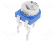 Potentiometer: mounting; single turn,horizontal; 200Ω; 100mW SR PASSIVES