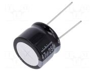 Capacitor: electrolytic; THT; 47uF; 250VDC; Ø20x15mm; Pitch: 10mm NICHICON