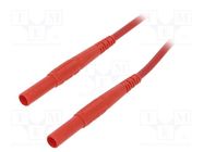 Test lead; 32A; banana plug 4mm,both sides; Len: 2m; red 