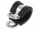 Fixing clamp; ØBundle : 8mm; steel; Cover material: EPDM; DL; W1 MPC INDUSTRIES
