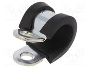 Fixing clamp; ØBundle : 11mm; W: 12mm; steel; Cover material: EPDM MPC INDUSTRIES