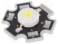 Power LED; STAR; white cold; 130°; 350mA; Pmax: 1W; 120÷130lm ProLight Opto