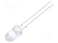 LED; red; 5mm; 7000÷9000mcd; 15°; Front: convex; 1.8÷2.6VDC OPTOSUPPLY