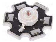 Power LED; red; STAR; 130°; 350mA; 613.5÷631nm; 51.7÷58.9lm; 1W ProLight Opto