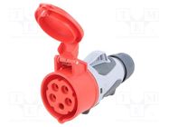 Connector: AC supply 3-phase; socket; female; 16A; 400VAC; IP44 PCE