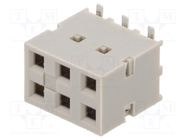 Connector: PCB to PCB; socket; female; PIN: 6; Dubox®; vertical; SMT AMPHENOL COMMUNICATIONS SOLUTIONS