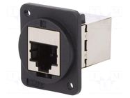 Coupler; FT; PIN: 8; Cat: 6a; shielded; 8p8c; RJ45 socket,both sides CLIFF