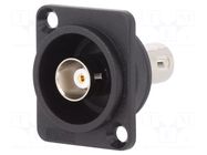 Coupler; BNC socket,both sides; 50Ω; FT; black; plastic; 19x24mm CLIFF