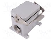 Enclosure: for HDC connectors; C-TYPE; size 104.62; M50 ILME