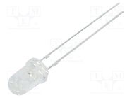 LED; 3mm; bluish green; 8400÷10000mcd; 30°; Front: convex; 2.9÷3.6V OPTOSUPPLY